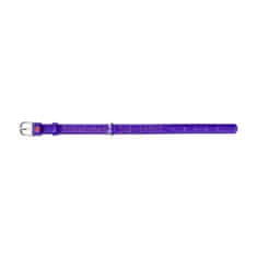 WAUDOG Ravna vijolična usnjena ovratnica s kristali, vijolična 19-25 cm, širina: 9 mm