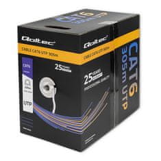 Qoltec UTP omrežni kabel/zasukana parica | CAT6 | 305 m | PVC siv