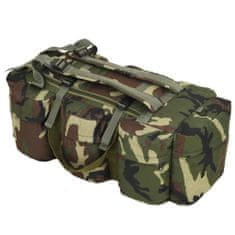 shumee 3-v-1 Potovalna torba vojaškega stila 120 L kamuflažne barve