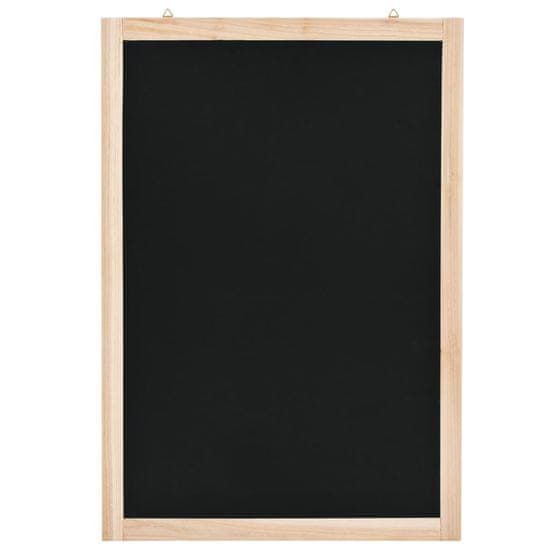 Vidaxl Stenska črna tabla iz cedrovine 40x60 cm