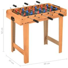 Vidaxl Mini miza za namizni nogomet 69x37x62 cm javor