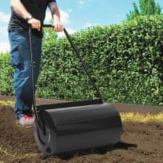Vidaxl Valjar za travo - potisni model črn 57 cm 43 L