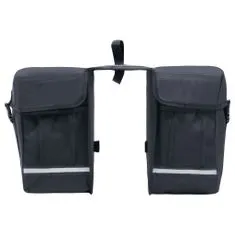 Vidaxl Dvojna kolesarska torba za zadnji prtljažnik vodotesna 35L črna