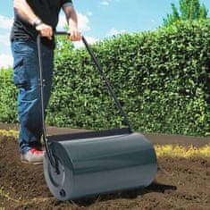 Vidaxl Valjar za travo - potisni model zelen in črn 57 cm 43 L