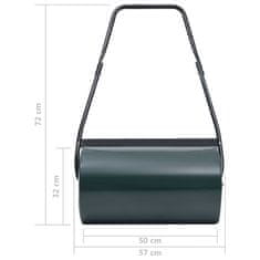 Vidaxl Valjar za travo - potisni model zelen in črn 57 cm 43 L
