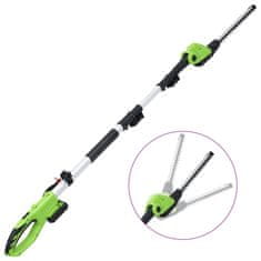 Vidaxl Teleskopski obrezovalnik in žaga 2 v 1 z baterijo 20V 1500 mAh