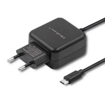 Qoltec stenski polnilnik 12W | 5V | 2,4A | mikro USB