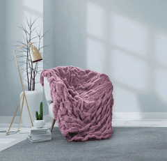 Vitapur Grace dekorativna odeja, 200x200, roza