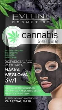 Eveline Cosmetics Eveline Cannabis Skincare maska za obraz 3 v 1 z ogljem 7 ml