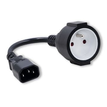 Qoltec adapter iec 320 c14/francoski | 0,15 m