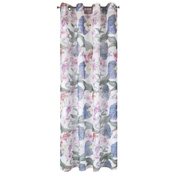 Eurofirany Zavesa pripravljena okrašena s cvetličnim tiskom 140cm x 250 cm