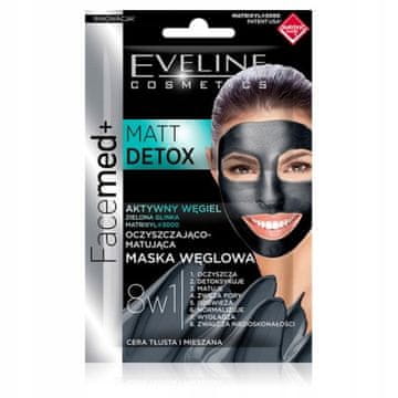REVERS Eveline Facemed+ Matt Detox matirajoča karbonska maska 2x5 ml