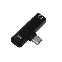 Northix USB-C razdelilnik s 3,5 mm priključkom - črn 
