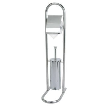 Northix Stojalo za toaletni papir in krtačo - nerjaveče jeklo