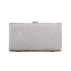Northix Bleščeča torbica Clutch - srebrna 