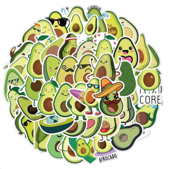 Northix Paket nalepk - Avokado