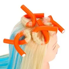 Northix 10x prožni kodralniki za lase - 3 cm - oranžni 