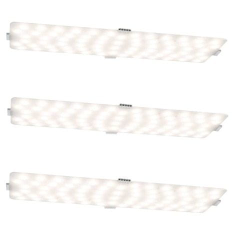 Paulmann set treh LED luči za garnituro s senzorjem SOFTPAD 3x6,6W, bela samolepljiva, 2700K, 1716 lm