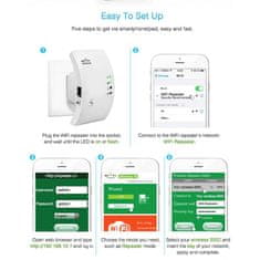 Northix Brezžični WiFi repetitor - bel 