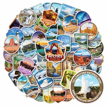 Northix Paket nalepk - nacionalni parki