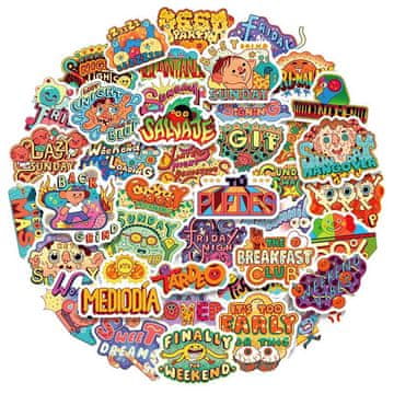 Northix Paket nalepk - mešanica španščine/angleščine