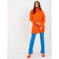 RUE PARIS Ženski mini pulover karo pleten RUE PARIS oranžna LC-SW-8015.25P_390028 Univerzalni
