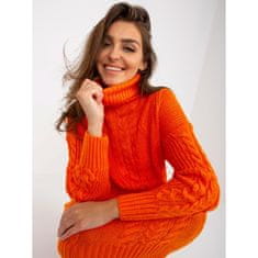RUE PARIS Ženski mini pulover karo pleten RUE PARIS oranžna LC-SW-8015.25P_390028 Univerzalni