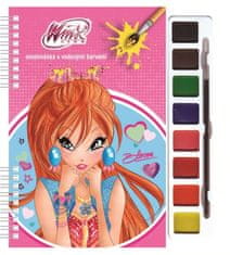 Akim Winx Club Bloom - pobarvanka z vodnimi barvami (roza)