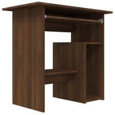 Vidaxl Pisalna miza rjavi hrast 80x45x74 cm konstruiran les