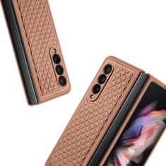 Dux Ducis Venice usnje ovitek za Samsung Galaxy Z Fold 3, rjav