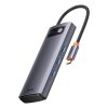 Metal Gleam USB-C HUB adapter 3x USB 3.2 / PD / SD / TF, siva