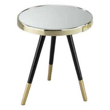 DKD Home Decor Stranska mizica DKD Home Decor Mirror Golden Steel (42,5 x 42,5 x 48 cm)