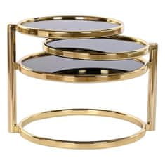 DKD Home Decor Stranska mizica DKD Home Decor Crystal Golden Steel (58 x 50 x 43 cm)