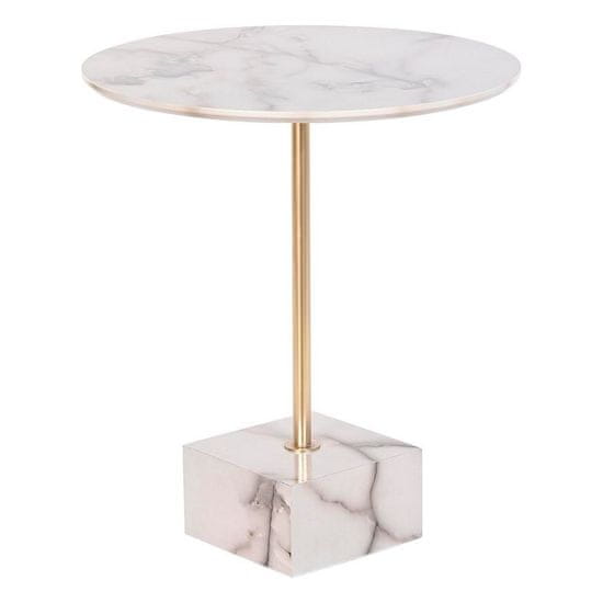 DKD Home Decor Stranska mizica DKD Home Decor Marmor Jeklo Smola (45 x 45 x 50 cm)