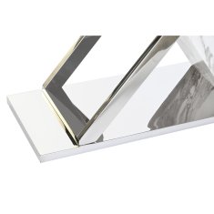 DKD Home Decor Konzola DKD Home Decor Bela siva srebrna kristalno jeklo 120 x 40 x 75 cm
