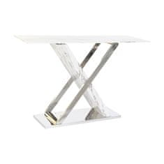 DKD Home Decor Konzola DKD Home Decor Bela siva srebrna kristalno jeklo 120 x 40 x 75 cm