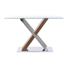 DKD Home Decor Konzola DKD Home Decor Transparent Silver Dark brown Crystal Steel 120 x 40 x 75 cm