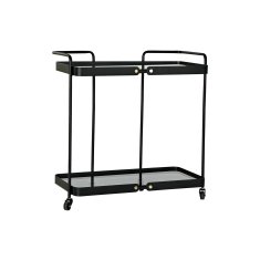 DKD Home Decor Stranska mizica DKD Home Decor Black Metal Crystal 69 x 34 x 69 cm