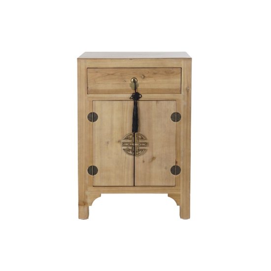 DKD Home Decor Nočna omarica DKD Home Decor Črna rdeča naravna jelka MDF les 45 x 34 x 66 cm