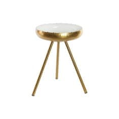 DKD Home Decor Stranska mizica DKD Home Decor Golden Aluminium White Lacquered (43 x 43 x 61 cm)