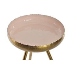 DKD Home Decor stranska miza, aluminij, roza, 43 x 43 x 61 cm