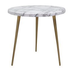 DKD Home Decor Stranska mizica DKD Home Decor Golden Aluminium White (46 x 46 x 46 cm)