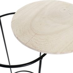 DKD Home Decor Komplet 2 miz DKD Home Decor Black Natural Iron 28 x 28 x 62,5 cm