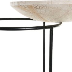 DKD Home Decor Komplet 2 miz DKD Home Decor Black Natural Iron 28 x 28 x 62,5 cm