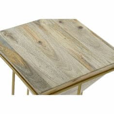 DKD Home Decor stranska miza, kovina/mangov les, 40 x 40 x 45 cm