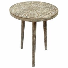 DKD Home Decor Stranska mizica DKD Home Decor Naravni mangov les Indijanec (45 x 45 x 55 cm)