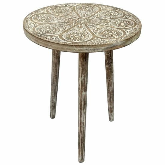 DKD Home Decor Stranska mizica DKD Home Decor Naravni mangov les Indijanec (45 x 45 x 55 cm)