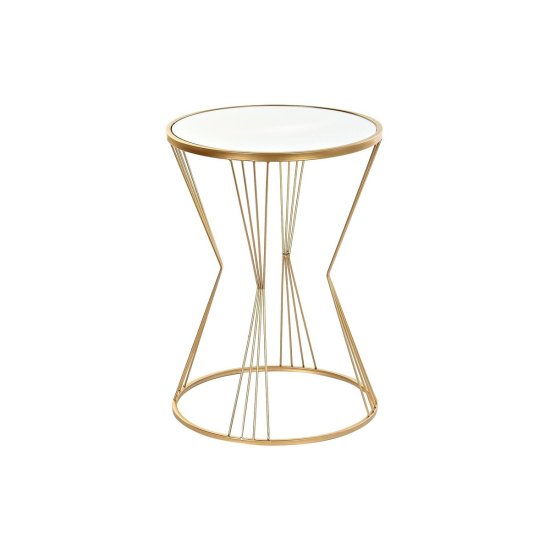 DKD Home Decor Stranska mizica DKD Home Decor Golden Metal Mirror 40 x 40 x 55 cm