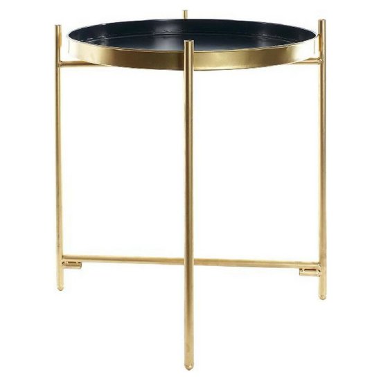 DKD Home Decor Stranska mizica DKD Home Decor Golden Metal Navy Blue (40 x 40 x 50 cm)