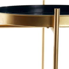 DKD Home Decor Stranska mizica DKD Home Decor Golden Metal Navy Blue (40 x 40 x 50 cm)